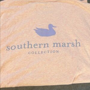 Southern Marsh Pink Tee with Purple Logo